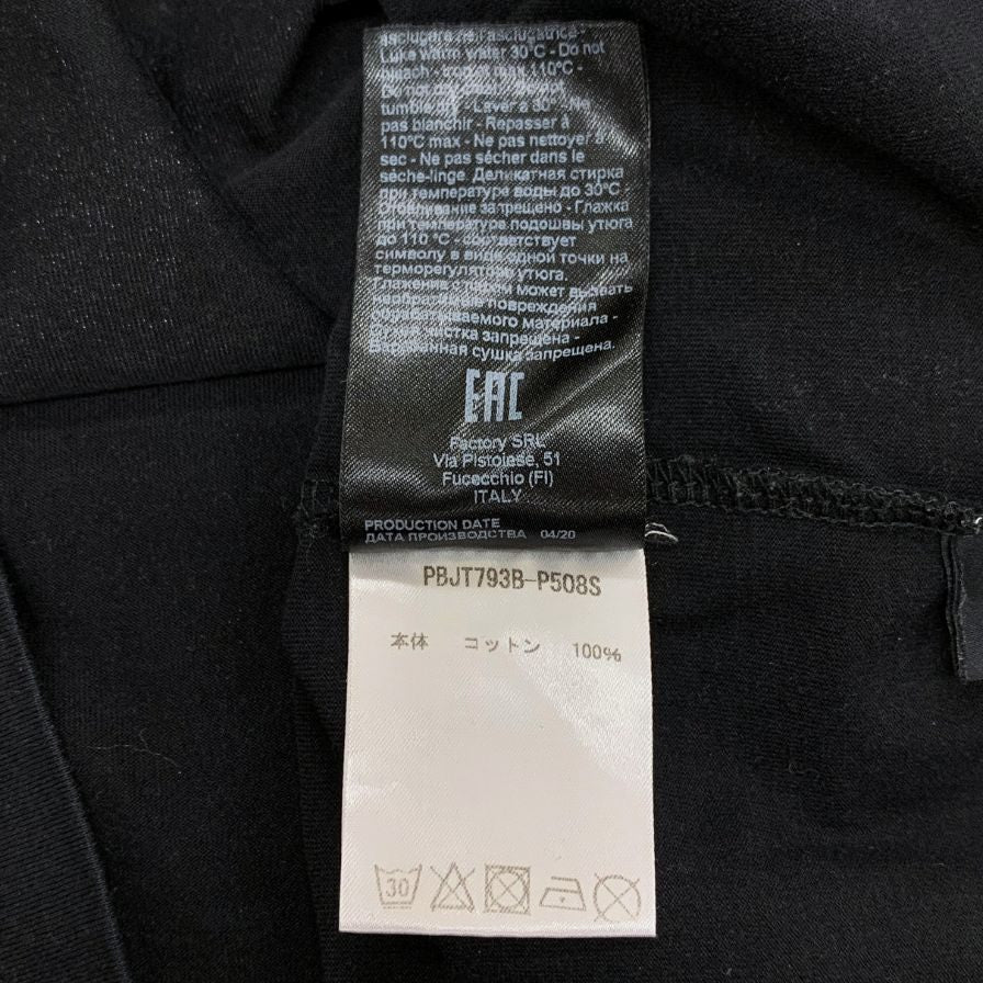 美品◆ニールバレット Tシャツ 20AW Hybrid Mohawk God TEE PBJT793B-P508S メンズ サイズXL ブラック Neil Barrett 【AFB15】