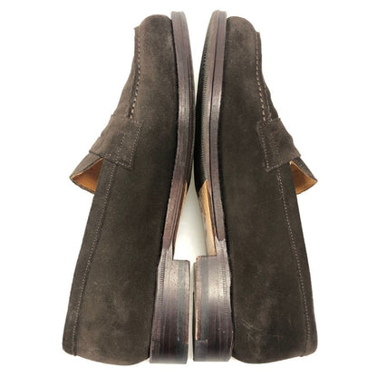 ジャランスリウァヤ コインロファー 98589 カーフ バックスキン スエード ダークブラウン UK6ハーフ メンズ Jalan Sriwijaya ローファー 約25.0cm【LA】【中古】