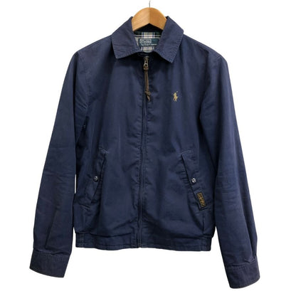 中古◆ポロ ラルフローレン スウィングトップ 裏地チェック ネイビー メンズ サイズXS Polo Ralph Lauren 【AFB29】