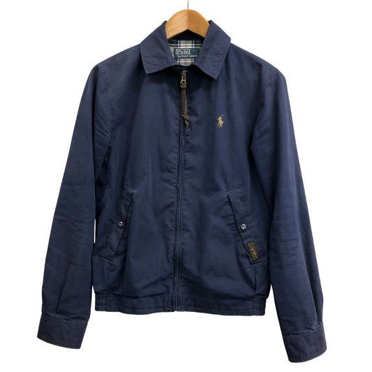 中古◆ポロ ラルフローレン スウィングトップ 裏地チェック ネイビー メンズ サイズXS Polo Ralph Lauren 【AFB29】