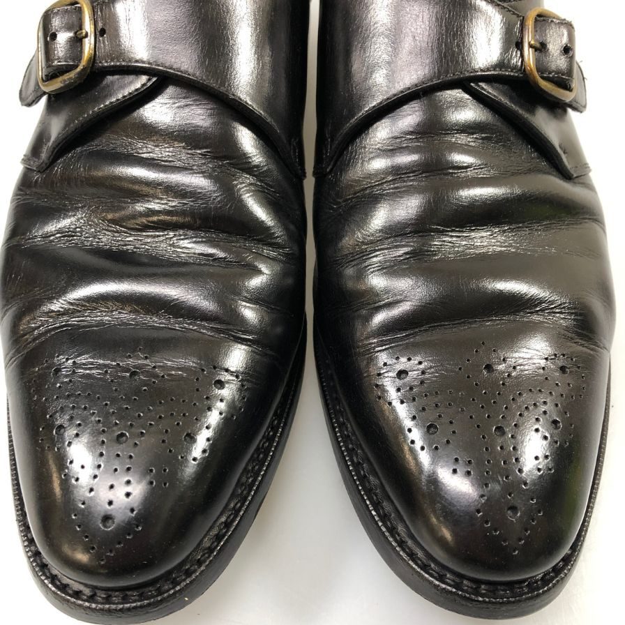 レンド シングルモンク 外バネ パンチングチップ メンズ サイズ 5.5 ブラック RENDO 約24.0cm【AFC51】