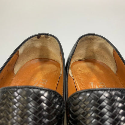 サルバトーレ フェラガモ ローファー 編み込 ローファー ブラック メンズ サイズ8 Salvatore Ferragamo 約26.0cm【AFC45】