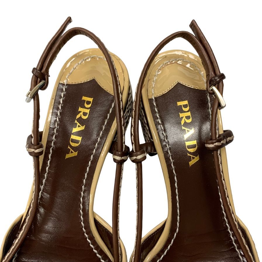 プラダ パンプス バックル ベージュ レディース サイズ36 PRADA