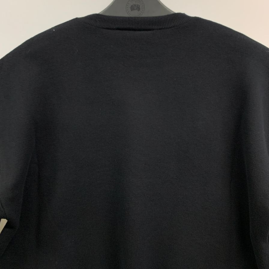 美品◆エンフォルド 半袖ニット ショート丈 コットン ブラック レディース サイズ38 ENFOLD 【AFB3】