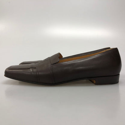 エルメス ローファー Ｈ刺繍 レディース サイズ38 ブラウン HERMES 約24.5cm【AFC41】