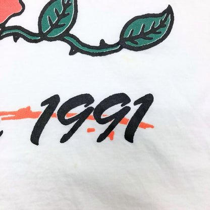 美品◆ガンズ＆ローゼス Tシャツ 公式 半袖 プリント バンド バンT ホワイト メンズ サイズL GUNS＆ROSES 【AFB29】