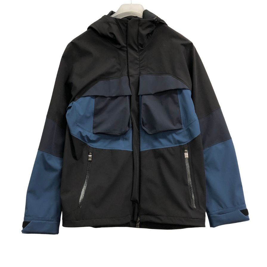 美品◆ラルディーニ×ヨースケアイザワ マウンテンパーカー JTJ18 ナイロン ブラック×ネイビー メンズ サイズXS LARDINI×YOSUKE AIZAWA 【AFA15】
