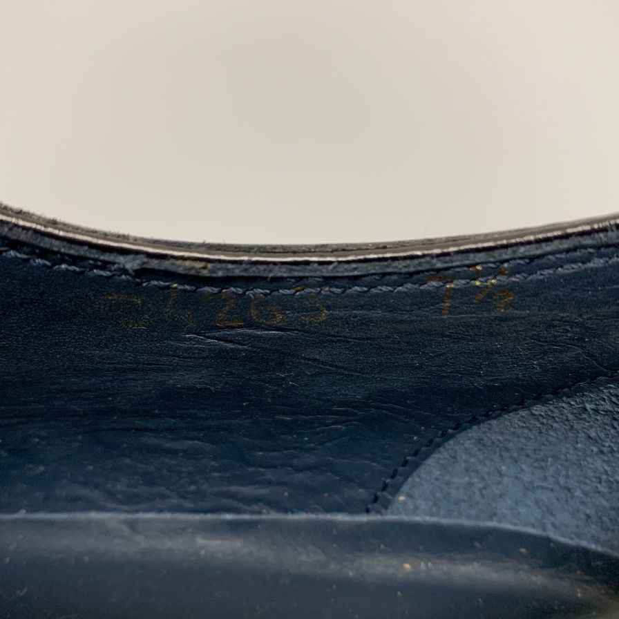 ステファノブランキーニ  レザーシューズ B4263 ホールカット ネイビー サイズUK7.5 メンズ Stefano Branchini 約26.0cm【AFD7】