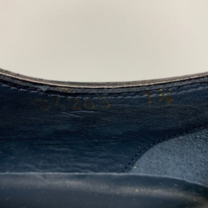 ステファノブランキーニ  レザーシューズ B4263 ホールカット ネイビー サイズUK7.5 メンズ Stefano Branchini 約26.0cm【AFD7】