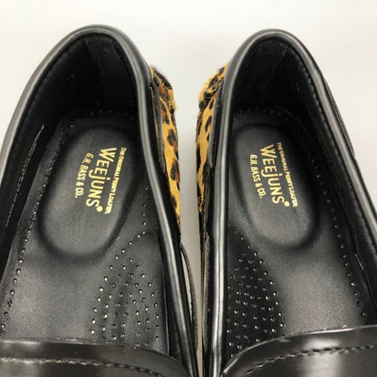 ジーエイチバス ローファー ウィージャンズ タッセル レオパード サイズ4.5 ブラック系 G.H.Bass&Co. WEEJUNS LARSON 約23.5cm【AFD15-2】