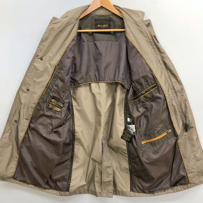 極美品◆ムーレー ジャケット LORENZO ポリエステル ジップ ボタン メンズ ベージュ サイズ46 MOORER 【AFB37】