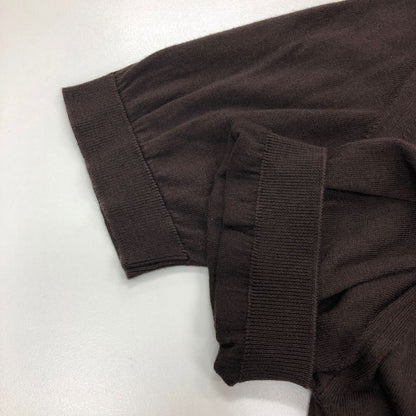 美品◆ジョンスメドレー ニットポロ メンズ サイズS ブラウン JOHN SMEDLEY 【AFB14】