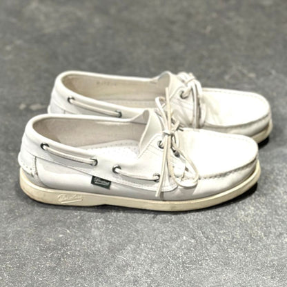 パラブーツ デッキシューズ バース ホワイト サイズ5.5 PARABOOT ビジネスシューズ 約24.0cm【LA】【中古】