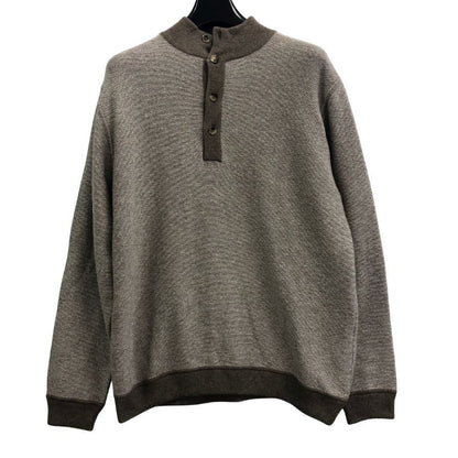 美品◆エルメネジルドゼニア ニットセーター ウール ハイネック ブラウン系 サイズ50 メンズ Ermenegildo Zegna 【AFA18】