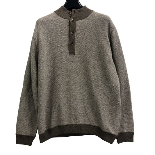 美品◆エルメネジルドゼニア ニットセーター ウール ハイネック ブラウン系 サイズ50 メンズ Ermenegildo Zegna 【AFA18】
