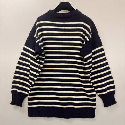 美品◆ガンジーウーレンズ ロングスリーブニット ウール イングランド製 サイズ38 GUERNSEY WOOLENS 【AFB2】