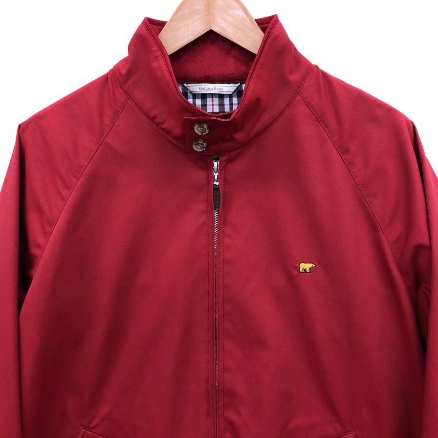 美品◆ゴールデンベア― ブルゾン スイングトップ ポリエステル レッド サイズL メンズ Golden Bear 【AFB35】