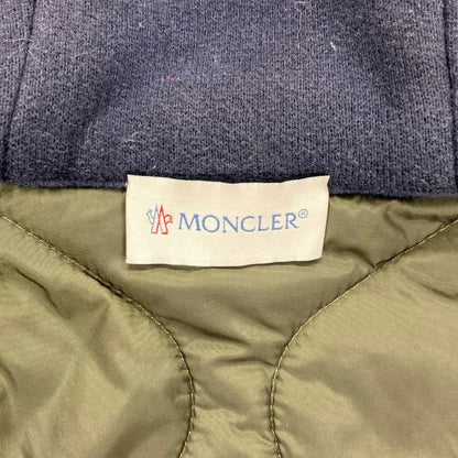 美品◆モンクレール ジップパーカー マグリア ワッフル C20918413800 ネイビー×カーキ サイズS メンズ MONCLER MAGLIA 【AFB5】