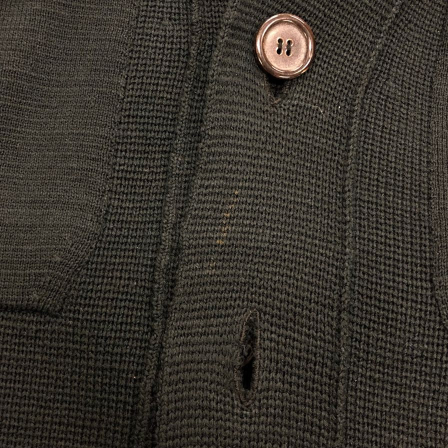 美品◆イヴサンローラン フラップ付きニットカーディガン ネイビー サイズL メンズ Yves Saint Laurent 【AFB37】