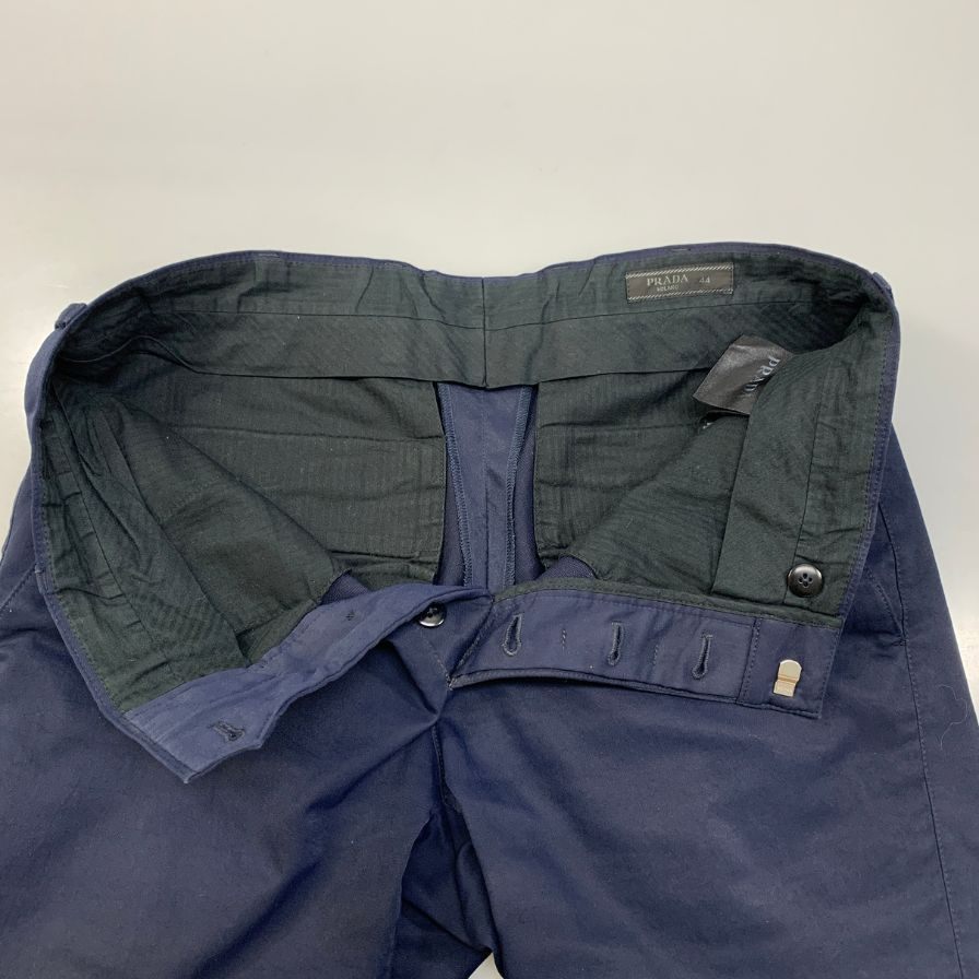 プラダ 16年 スラックス ネイビー メンズ サイズ44 PRADA 【AFB22】