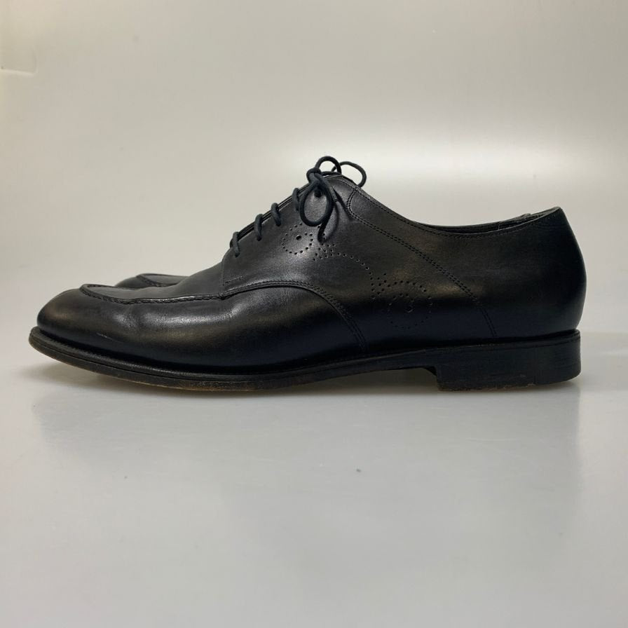 エドワードグリーン パース レザーシューズ Uチップ ダービー カーフ ブラック サイズUK9.5 EDWARD GREEN ビジネスシューズ 約28.5cm【LA】【中古】