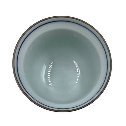 有田焼 肥前のうつわ 永峰 花柄 ブルー×ホワイト 5客セット【AFI26】【中古】