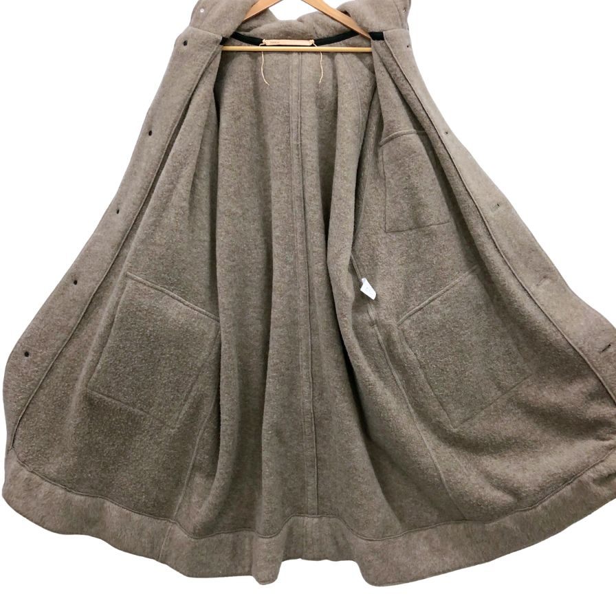 極美品◆ト―ナイ コート ウール フリース リラックス パーカ TOH23FW-09 ベージュ メンズ サイズ3 TOHNAI 【AFA12】