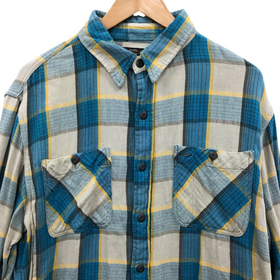 美品◆ダブルアールエル チェックシャツ サイズL ワンスター メンズ サイズL RALPH LAUREN RRL 【AFB48】