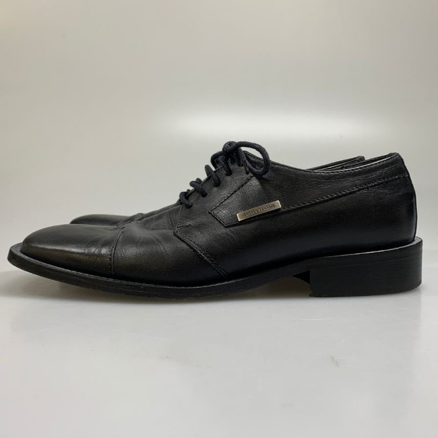 ヴェルサーチ クラシック レザーシューズ ブラック メンズ サイズ 40.5 VERSACE CLASSIC 約25.5cm【AFC41-2】