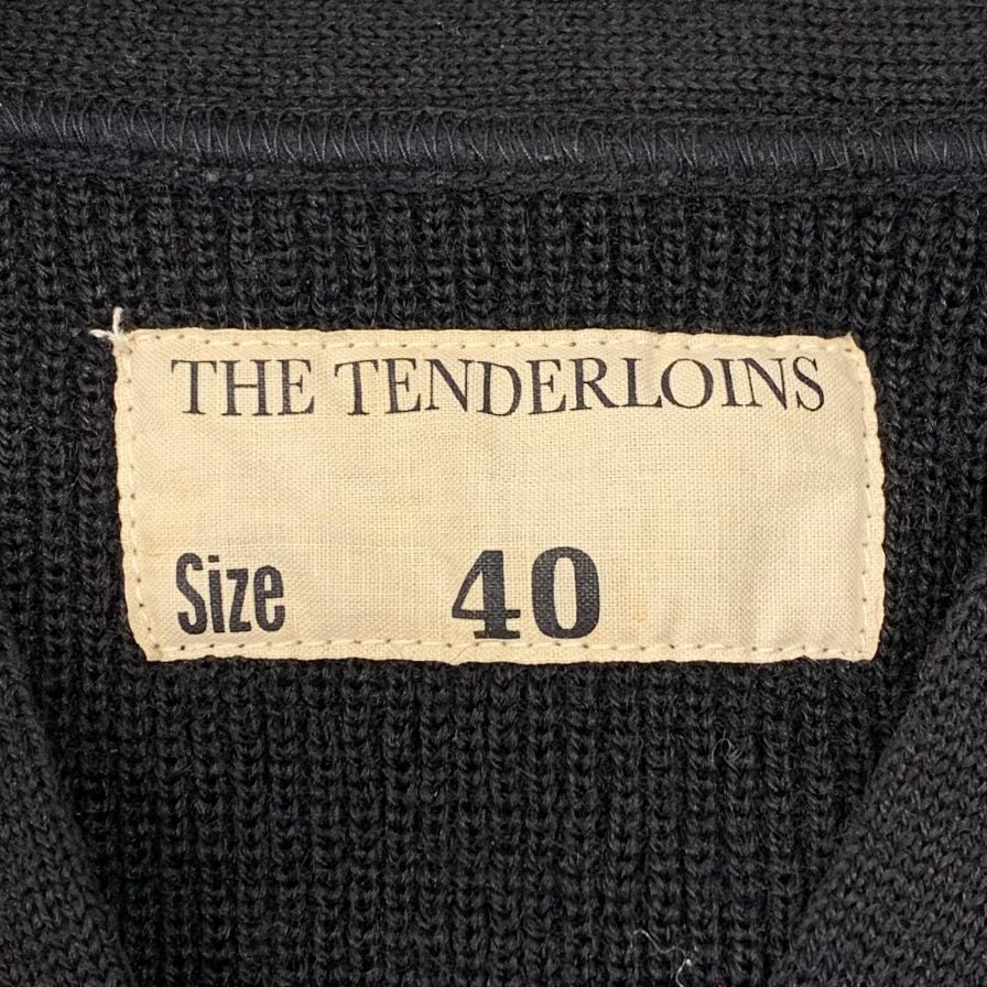 中古◆テンダーロイン ニット Vネック ウール メンズ ブラック サイズ40 THE TENDERLOIN 【AFB17】