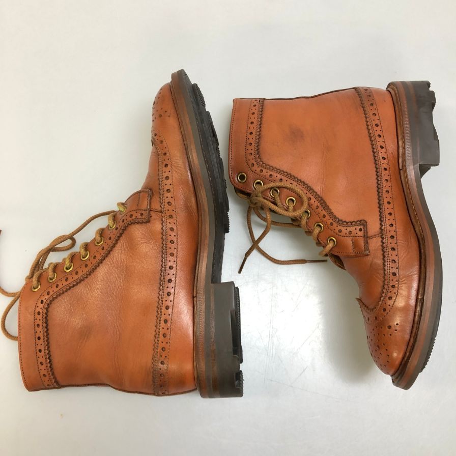 トリッカーズ モールトン 7309  ウィングチップ  メンズ サイズ 6.5 ブラウン Tricker`s ブーツ 約25.0cm【LA】【中古】