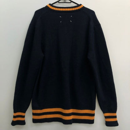 美品◆メゾン マルジェラ チルデンニット 21AW ネイビー メンズ サイズS Maison Margiela 【AFB3】