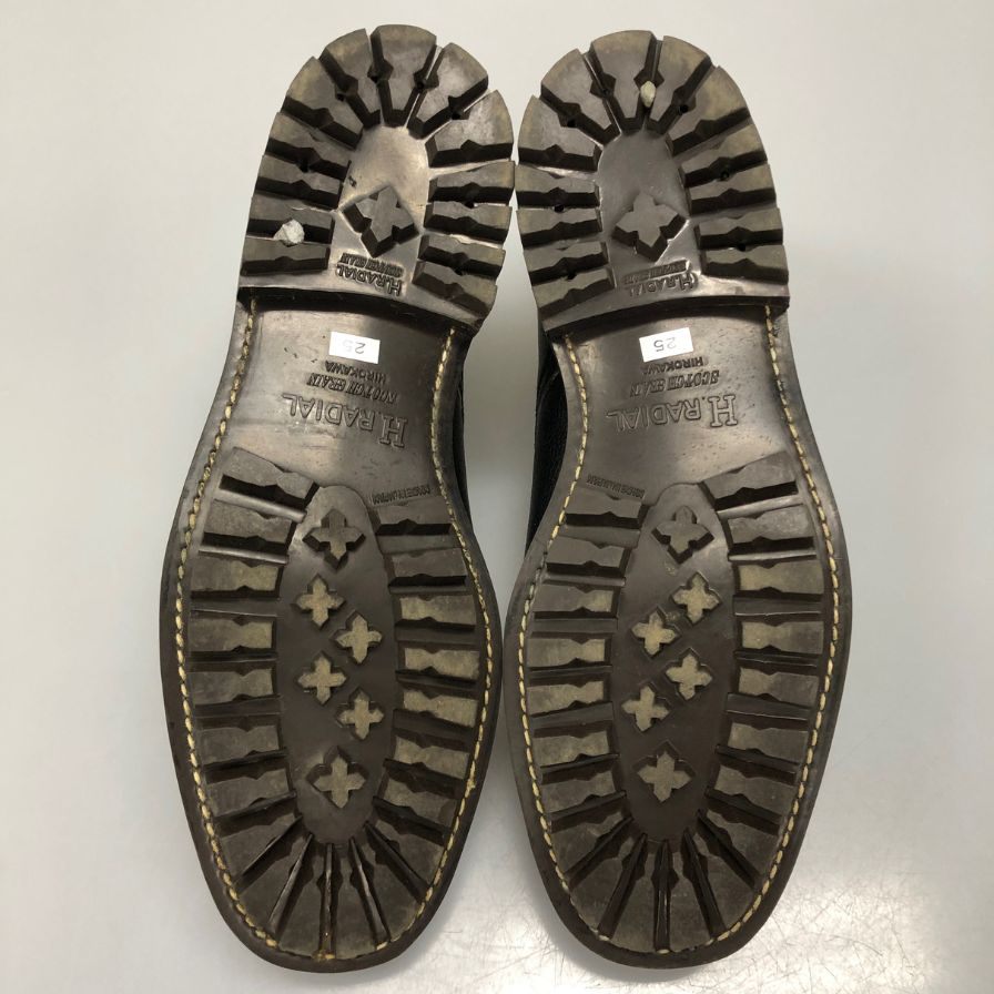 スコッチグレイン レザーシューズ モカシン 本革 ブラック メンズ サイズ25 SCOTCH GRAIN 約25.0cm【AFD14】