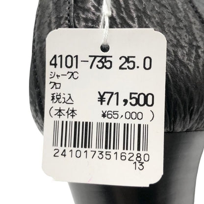 新宿屋 レザーハイヒール シャーク 4101-735 ブラック 25㎝ レディース shinjukuya 約25.0cm【7-17】