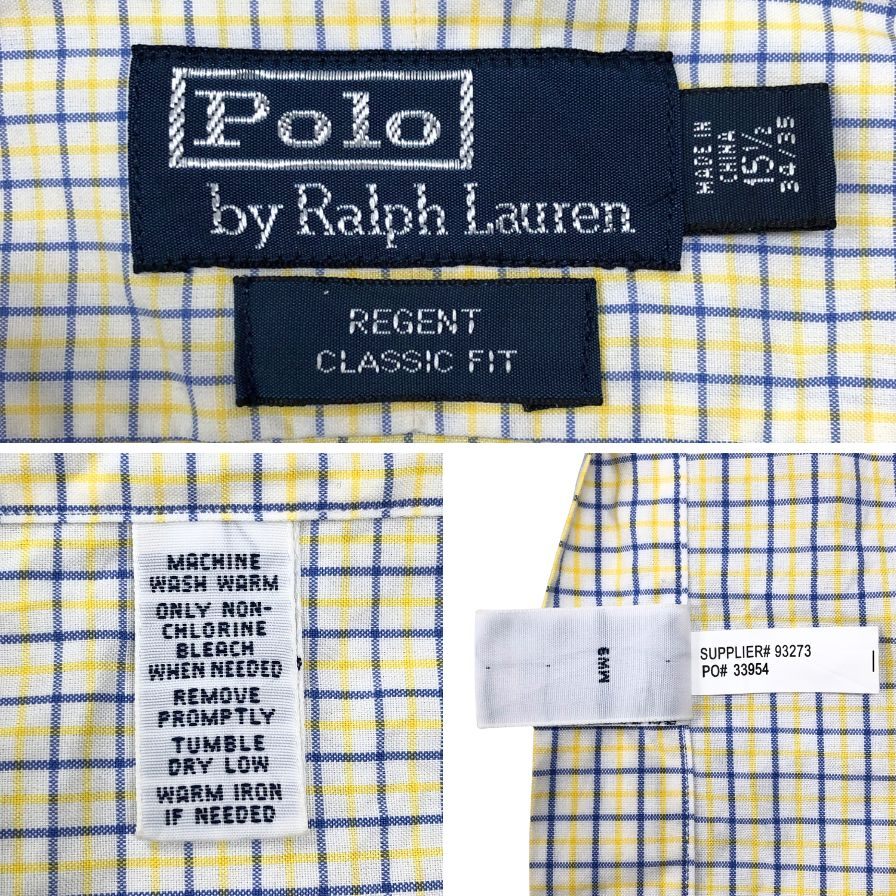 ポロ ラルフローレン チェックシャツ ホワイト系 メンズ サイズ15.5 POLO by RALPH LAUREN【LA】