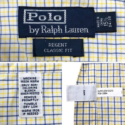 ポロ ラルフローレン チェックシャツ ホワイト系 メンズ サイズ15.5 POLO by RALPH LAUREN【LA】