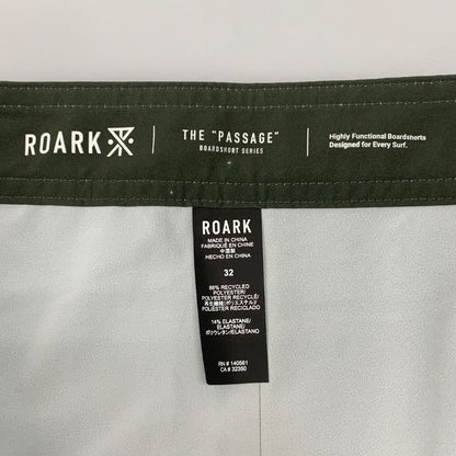 ロアーク ショーツ ハーフパンツ スイムショーツ 水陸両用 グリーン系 総柄 メンズ サイズ32 ROARK 【AFB36】