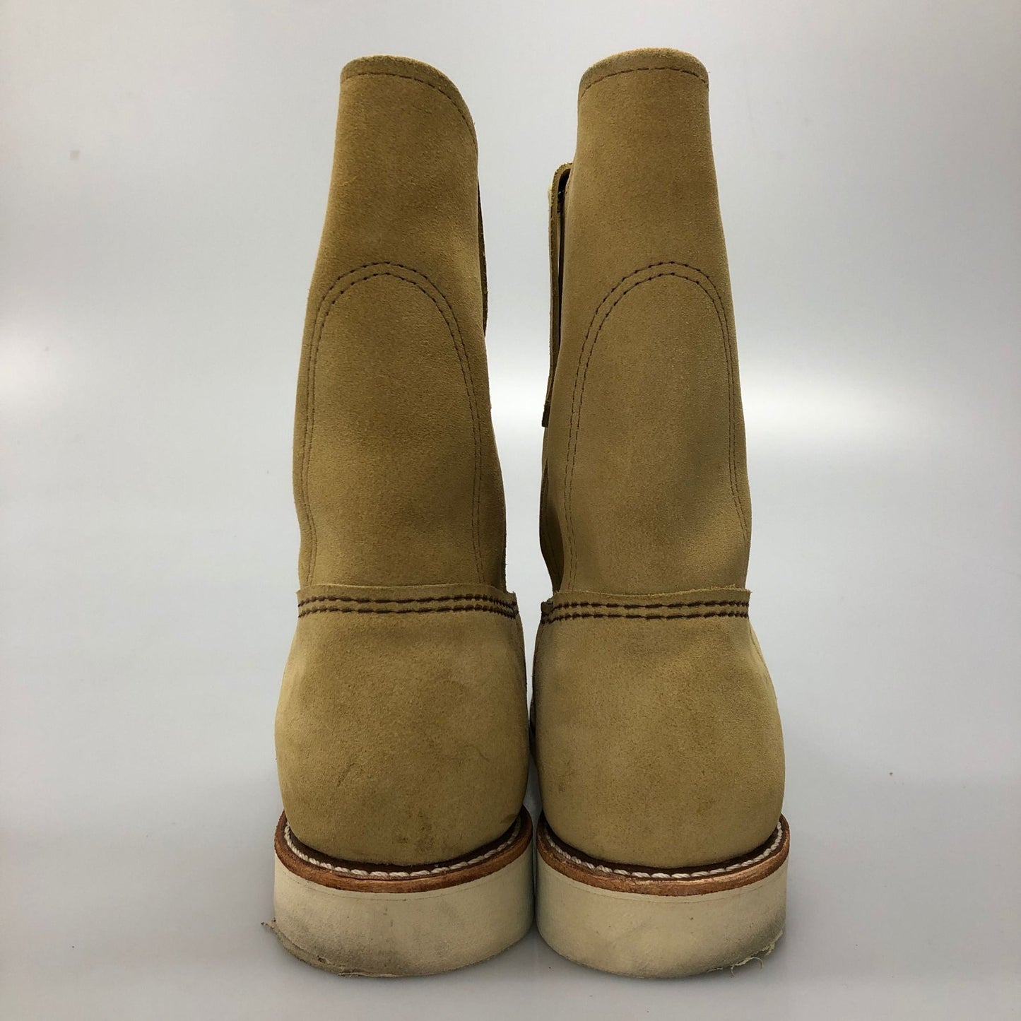 レッドウィング ペコスブーツ スウェード USA製 2025年 8168 ベージュ メンズ サイズUS8.5 RED WING ブーツ 約26.5cm【LA】【中古】