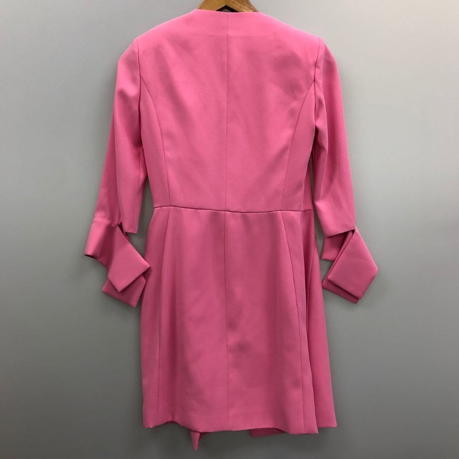 美品◆エリザベッタ フランキ ノーカラーコート ダブルブレスト ピンク サイズ40 ELISABETTA FRANCHI 【AFB14】