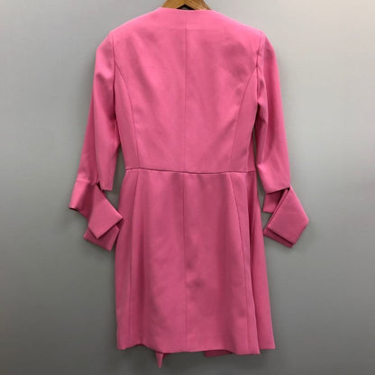 美品◆エリザベッタ フランキ ノーカラーコート ダブルブレスト ピンク サイズ40 ELISABETTA FRANCHI 【AFB14】