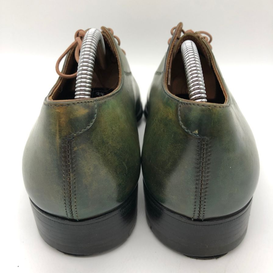 ベルルッティ ホールカット レザー メダリオン グリーンパティーヌ メンズ サイズUK6 Berluti 約24.5cm【PTM】