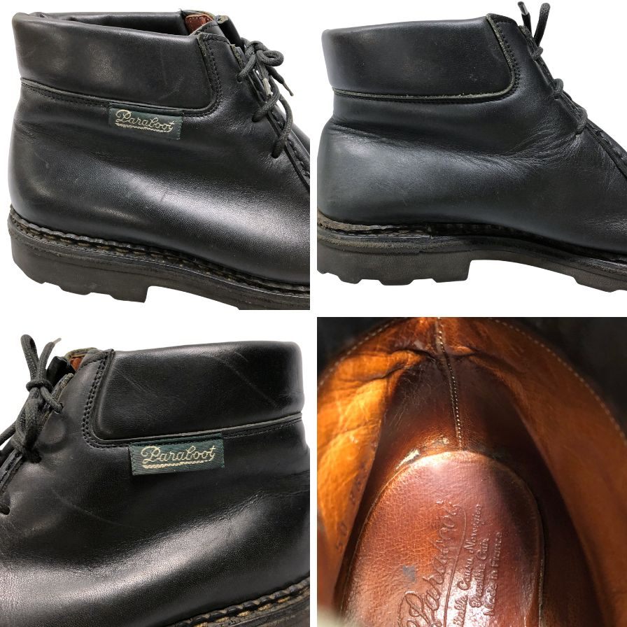 パラブーツ レザーシューズ ショートブーツ MILLY ミリー ブラック サイズ40 Paraboot ブーツ 約25.0cm【LA】【中古】
