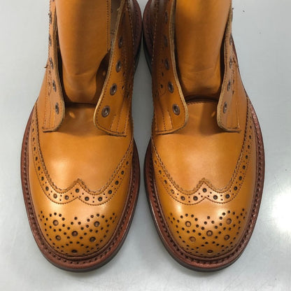 トリッカーズ カントリーブーツ ストウ ウイングチップ 942412 5634/24 ブラウン  UK7ハーフ-5 Tricker’ｓ ブーツ 約25.5cm【LA】【中古】
