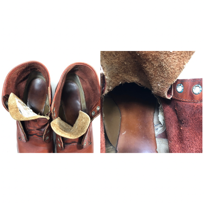 レッドウィング 6インチ クラシックブーツ 8166 アイリッシュセッター プレーントゥ 四角犬タグ ブラウン メンズ サイズ9D RED WING 約27.0cm【AFD9-2】
