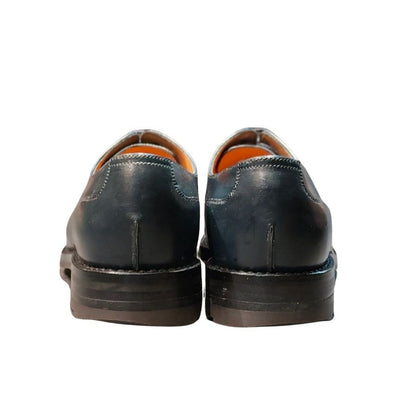 ジェイエムウエストン レザーシューズ 641 ゴルフ Uチップ ボックスカーフ ブルー サイズUK7C J.M.WESTON ビジネスシューズ 約25.0cm【LA】【中古】