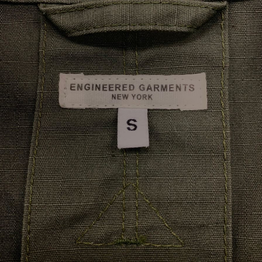 未使用◆エンジニアドガーメンツ サファリジャケット エクスプローラー 15SS リップストップ メンズ オリーブ系 サイズS ENGINEERED GARMENTS explorer jacket RIPSTOP メンズ【AFB11】