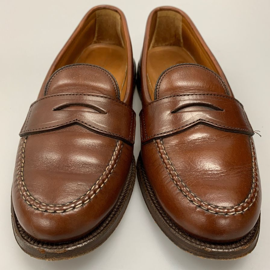 オールデン ユナイテッドアローズ コインローファー レザー 別注 ブラウン メンズ サイズ6 Alden UNITED ARROWS ローファー 約24.0cm【LA】【中古】