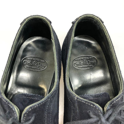 クロケット&ジョーンズ アルバニー  ネイビー スエ－ド サイズUK6.5E Crockett & Jones Albany ビジネスシューズ 約25.0cm【LA】【中古】