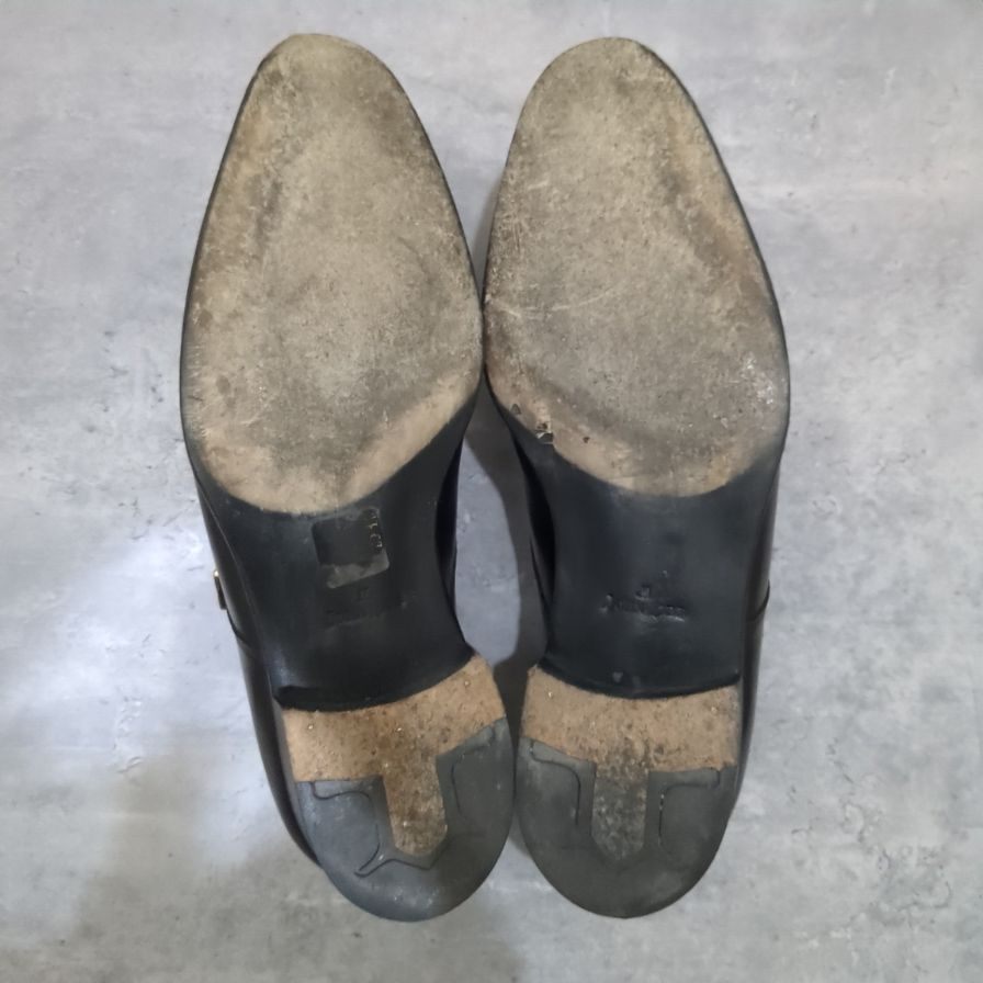 ジョンロブ レザーシューズ ダブルモンク フィリップ2 ダブルバックル ブラック メンズ サイズUK6E 7000ラスト JOHN LOBB ビジネスシューズ 約25.0cm【LA】【中古】