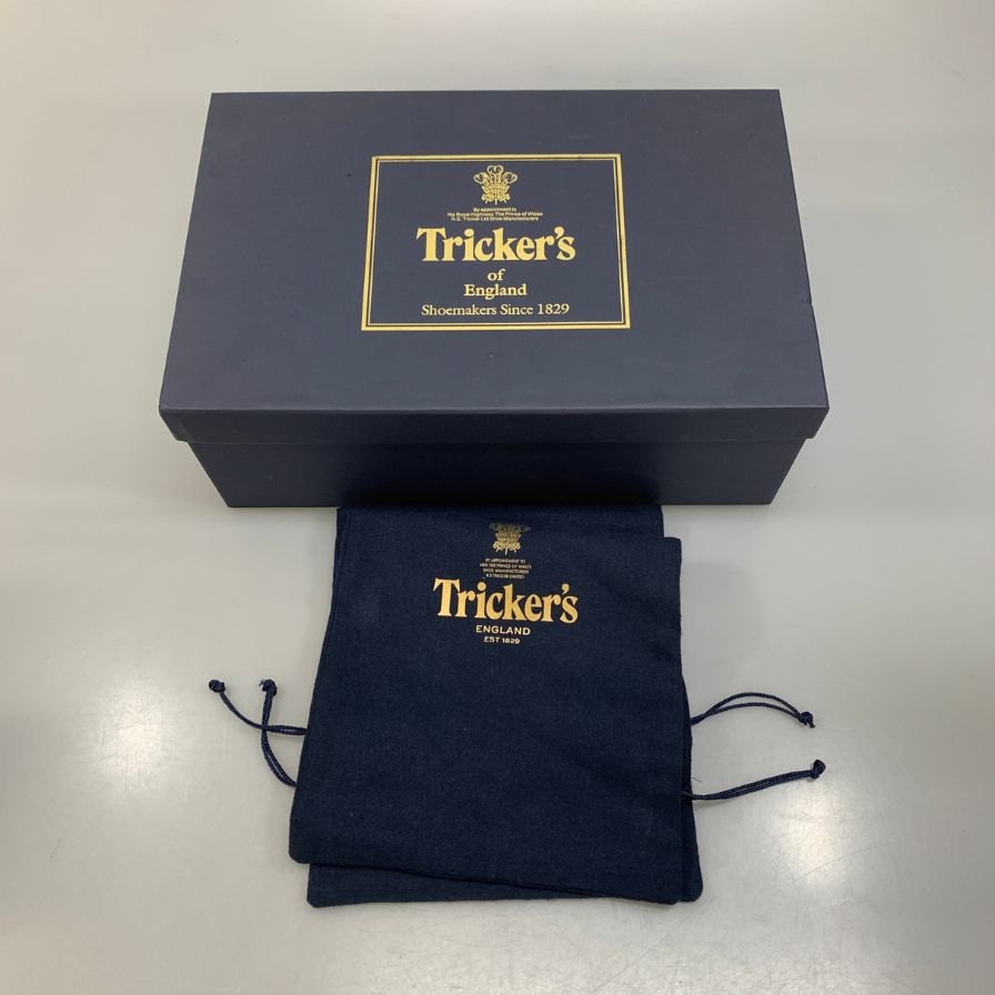 トリッカーズ レースアップブーツ モールトン メダリオン ベージュ メンズ サイズ6.5 Tricker`s MALTON ブーツ 約25.0cm【LA】【中古】